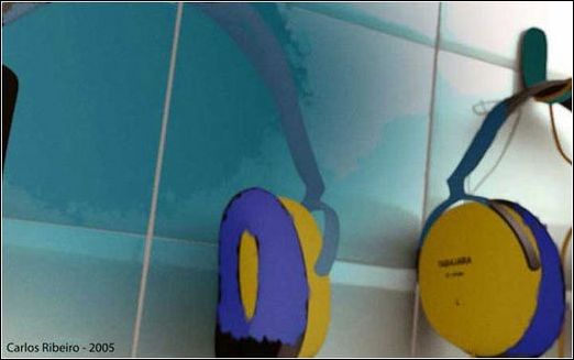 3ds Max教程:悬挂在浴室内耳机