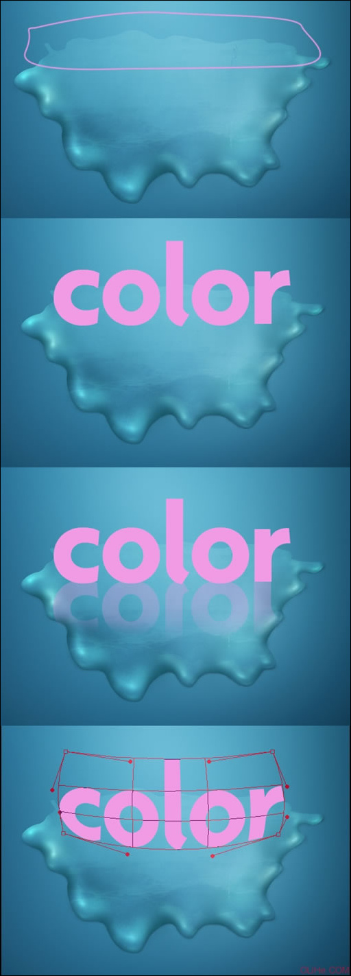 Photoshop打造精美3d文字和飞溅液体效果