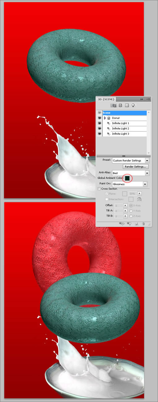 用Photoshop的3D工具绘制甜麦圈包装袋