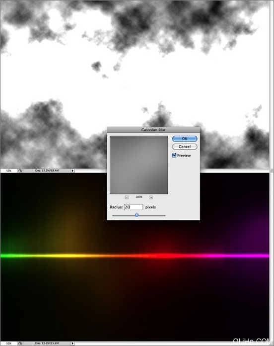 Photosho实例教程:快速打造多彩光线效果