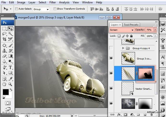Photoshop实例教程 打造即将溶化的老爷车
