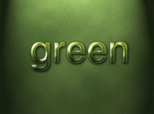 Photoshop文字特效教程：打造典雅的绿色纹理字特效