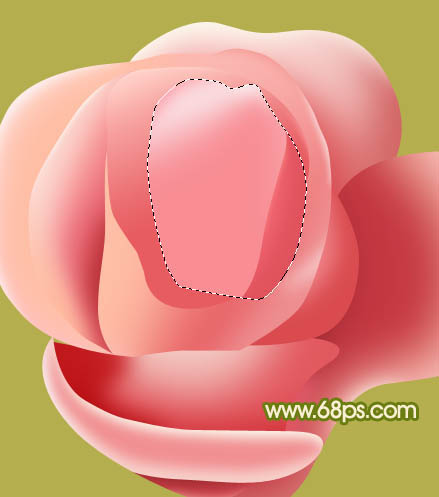 Photoshop实例教程 绘制漂亮的粉色玫瑰花 图28