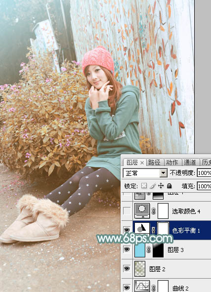 Photoshop照片调色教程 打造甜美的秋季褐色外景美女照片 图22