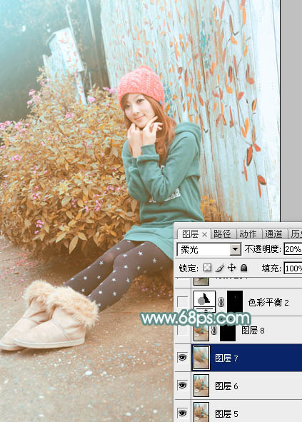 Photoshop照片调色教程 打造甜美的秋季褐色外景美女照片 图27