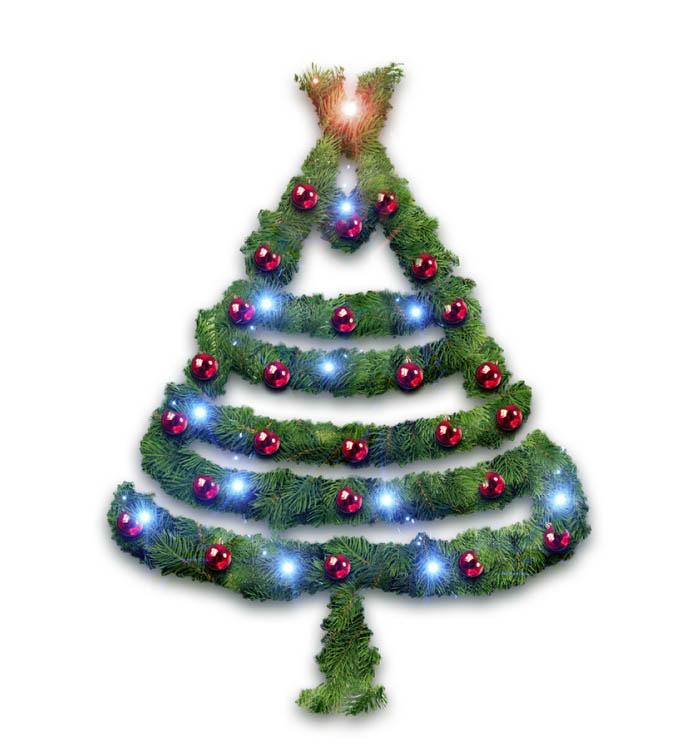 photoshop教程 制作精美的彩灯圣诞树 图19