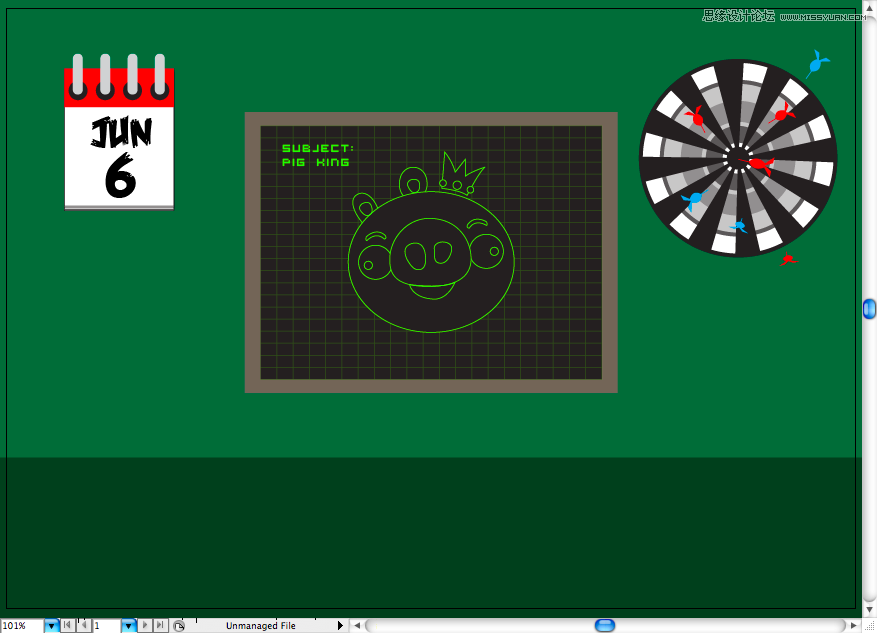 Illustrator教程 完美绘制愤怒的小鸟游戏场景图