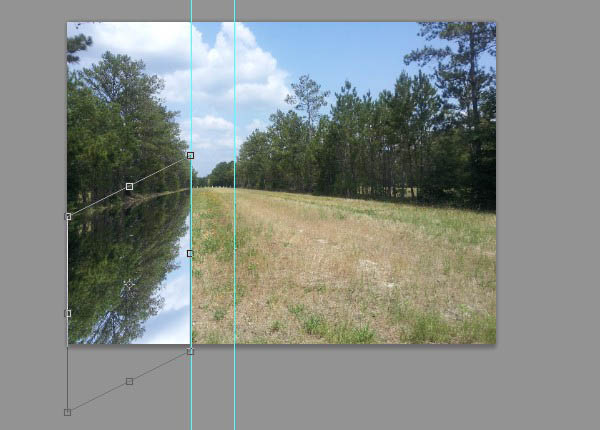 PS图片处理教程 利用置换滤镜外景图片添加水面倒影效果
