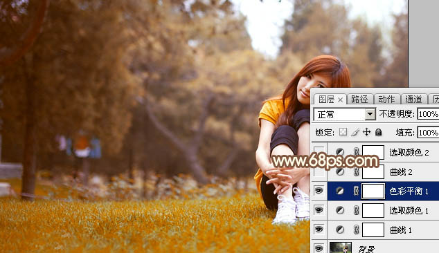 PS照片后期处理教程 打造秋季阳光色外景美女图片