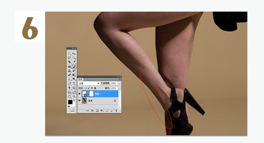 ps人物美化教程 为性感模特进行瘦腿修饰