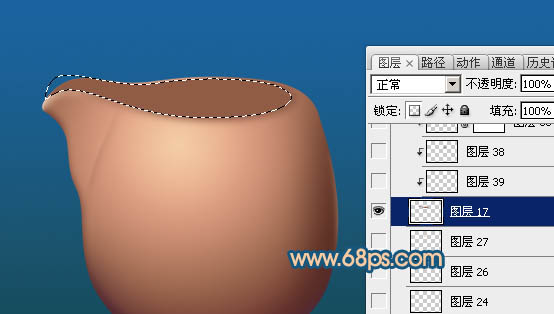 Photoshop实例教程 绘制一个古朴的陶瓷茶壶罐子 图18
