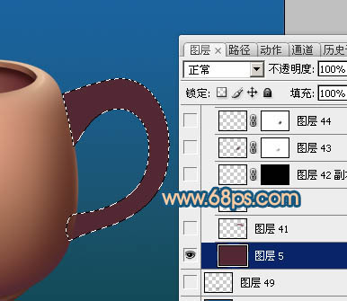 Photoshop实例教程 绘制一个古朴的陶瓷茶壶罐子 图26