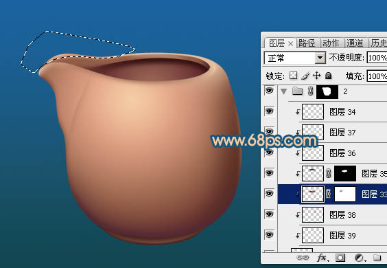 Photoshop实例教程 绘制一个古朴的陶瓷茶壶罐子 图24