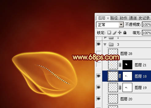 Photoshop实例教程 绘制一朵精致的烟雾火焰花朵 图28