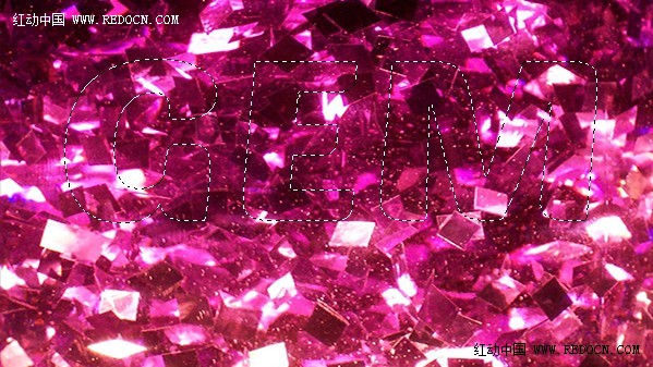 PS文字特效教程 快速制作粉色透明宝石质感立体字 图7