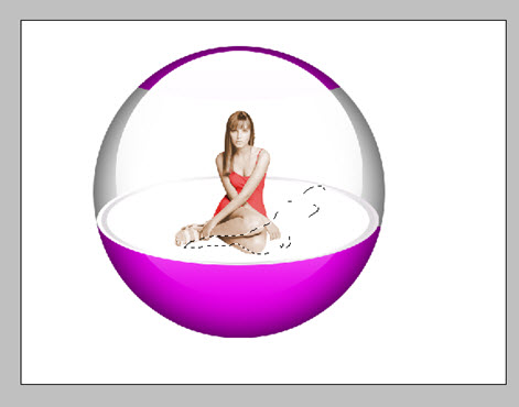 PS合成教程 透明玻璃球里的性感女孩 图12