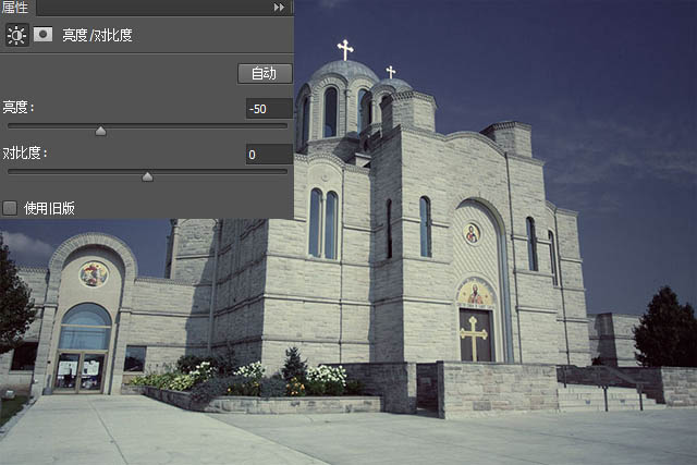 photoshop打造万圣节夜景教堂照片 图2