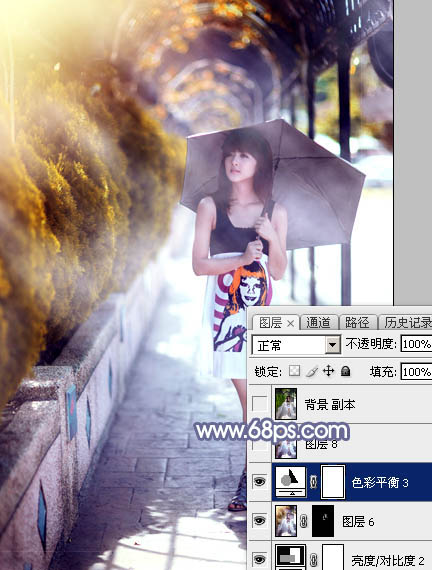 Photoshop后期调色教程 打造梦幻秋季色外景美女照片 图37