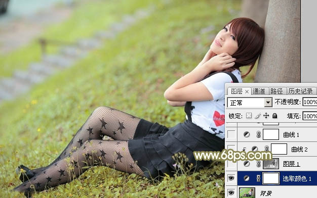 Photoshop调色教程 打造甜美暖褐色外景美女照片 图3