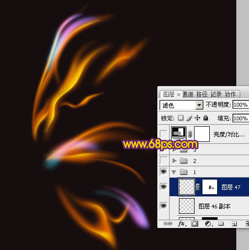 PS实例教程 制作梦幻漂亮的彩色火焰蝴蝶 图28