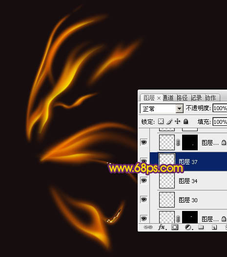 PS实例教程 制作梦幻漂亮的彩色火焰蝴蝶 图24