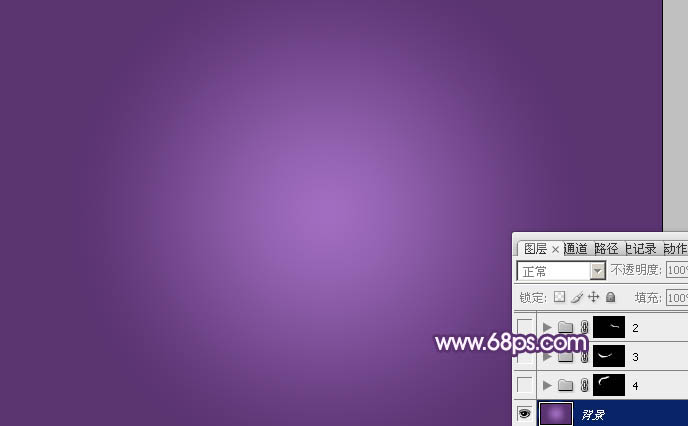 Photoshop制作飘逸紫色绸带教程 图2