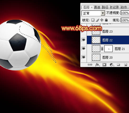 Photoshop打造世界杯动感火焰足球效果 图22