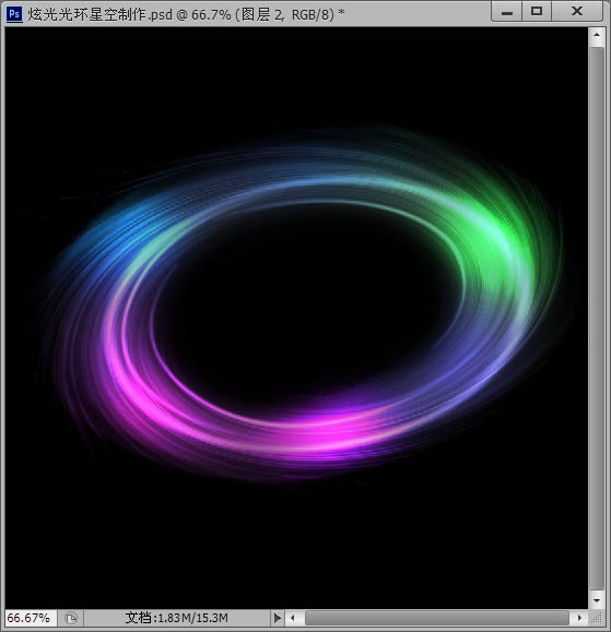 PS实例教程 绘制炫丽的彩色光环效果 图18