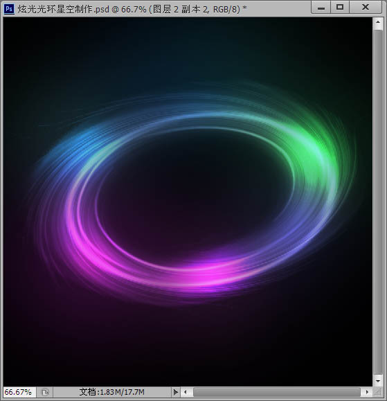 PS实例教程 绘制炫丽的彩色光环效果 图20