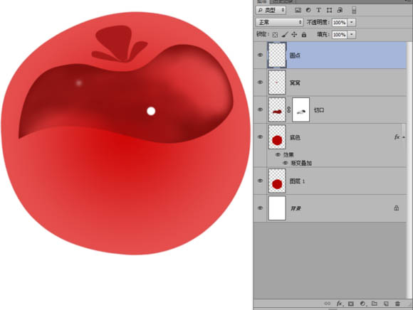 PS实例教程 打造晶莹剔透的红色玻璃樱桃 图8