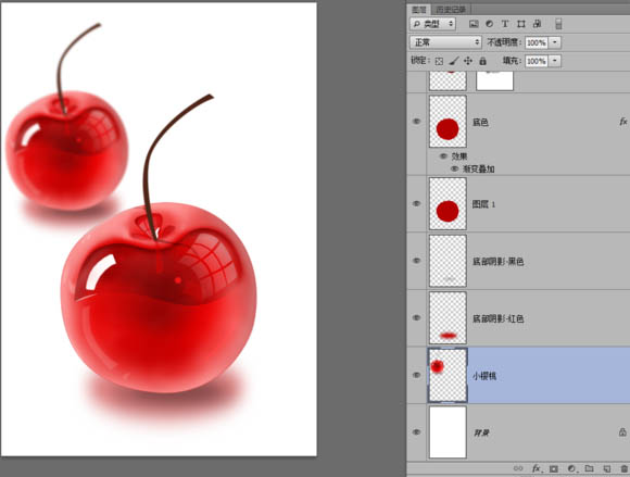 PS实例教程 打造晶莹剔透的红色玻璃樱桃 图36