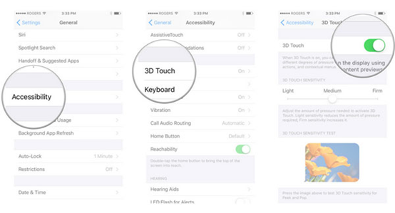 iphone6s 3d touch基本操作设置使用教程之打开/关闭3D Touch