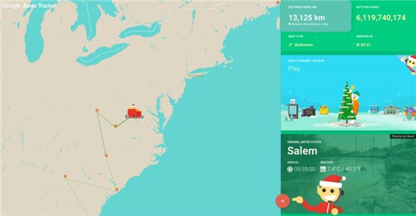 NORAD Tracks Santa/谷歌地图使用方法