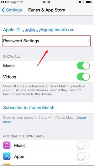 iOS8.3商店下载不用密码设置方法2
