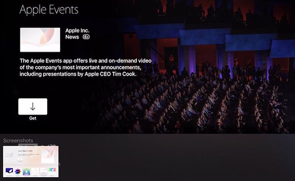2016蘋果為Apple TV 4新增了一個Apple特別活動