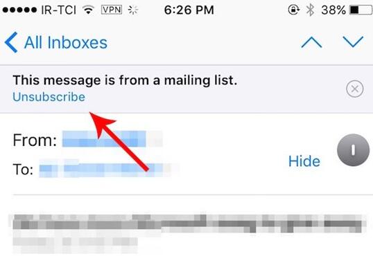 iOS10功能之取消邮件列表更简单