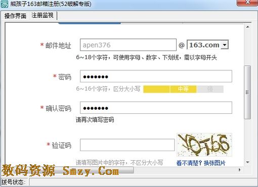 熊孩子163邮箱注册工具