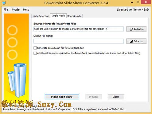 DzSoft PowerPoint Slide Show Converter