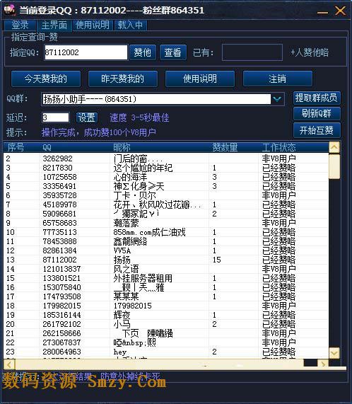 扬扬qq空间v8主页互赞