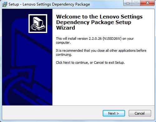 Lenovo Settings Dependency Package