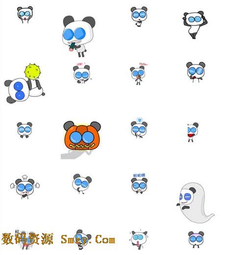 眼镜熊猫QQ表情包