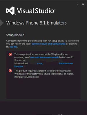 Windows Phone 8.1 模拟器