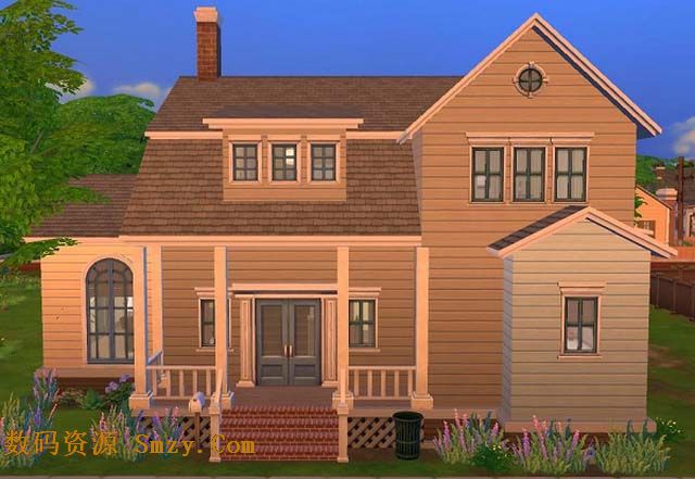 模拟人生4西式木质别墅mod
