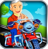 爷爷短跑的摩托车ios版(手机休闲游戏) v1.1 苹果版