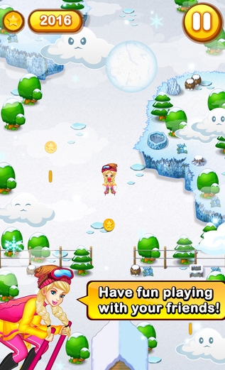芭比公主滑雪大冒险iOS版(滑雪类手机游戏) v1.1 最新版