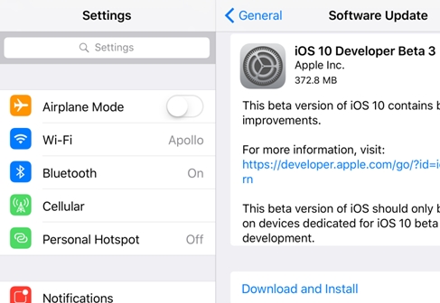 苹果iOS10固件Beta3固件(iPhone6/iPhone6 plus) 官方版