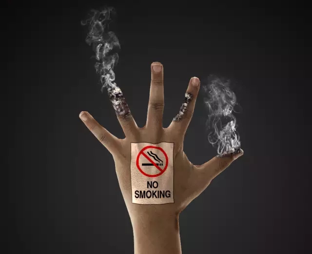 燃烧的手指PS禁烟海报制作教程