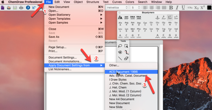 Mac上ChemDraw统一绘图模板怎么使用