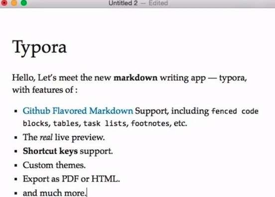 Mac中免费Markdown编辑器Typorac