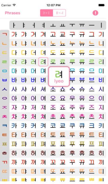 韩语字母表ios手机版(164个韩语字母发音和拼音) v1.0.1 苹果版